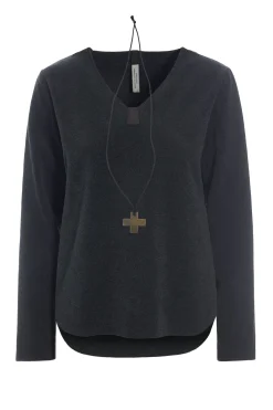 Shop BLUSE M/ HALSKETTE | 1362 Damen Pullovers