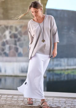 Fashion BLUSE M/HALSKETTE | 96083 Damen Blusen