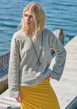 Discount BLUSE MIT RUNDEM HALS | 1355 Damen Pullovers