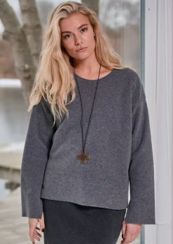 Shop BLUSE MIT RUNDEM HALS | 1355 Damen Pullovers