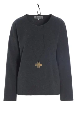 Sale BLUSE MIT RUNDEM HALS | 1355 Damen Pullovers