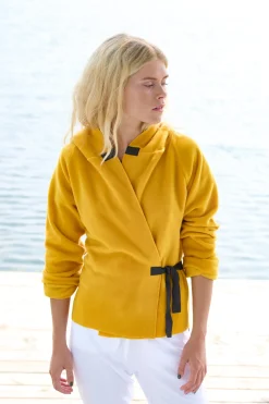 Outlet KLASSISCHE FLEECE WICKEL CARDIGAN | 1009 Damen Strickjacken