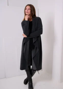 Sale LANGE CARDIGAN M/ WASSERFALL | 7131 Damen Strickjacken