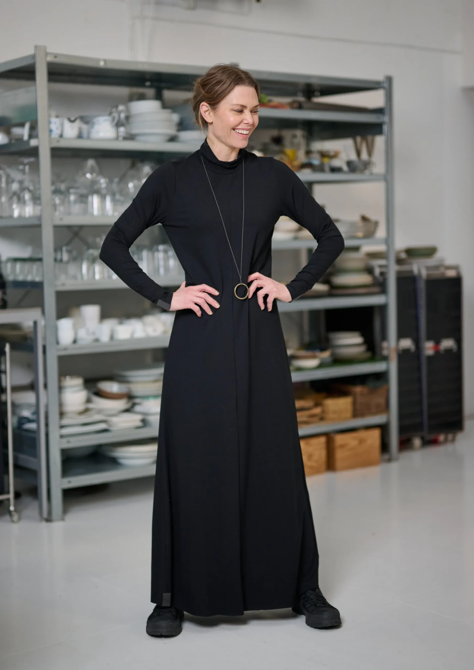 New LANGE KLEID W/SCHMUCK | 98058 Damen Kleider