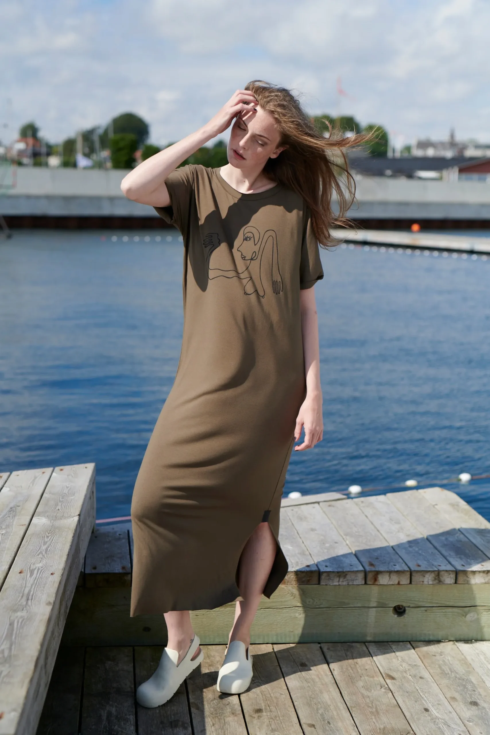 Outlet LANGES KLEID M/DRUCKEN | 98038 Damen Kleider