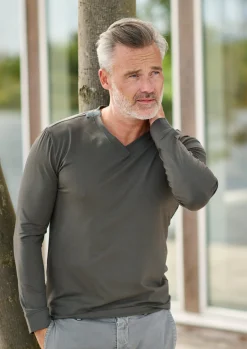 Clearance T-SHIRT V-AUSSCHNITT LANGARM | 1021C Herren T-Shirts